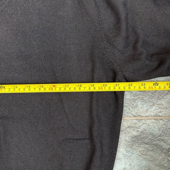 Jos. A. Bank Signature Collection Black 100% Merino Wool Cardigan Sweater Men XL - Picture 6 of 7